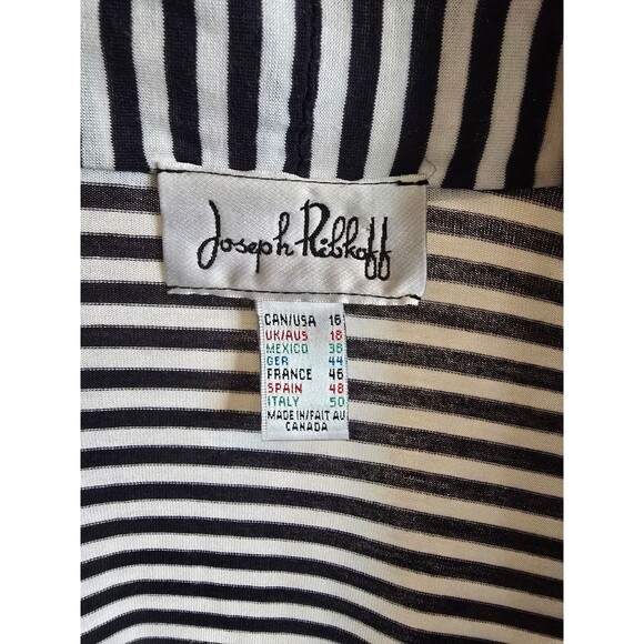 Joseph Ribkoff black and white lightweight cardigan women's size 16 - Picture 7 of 7